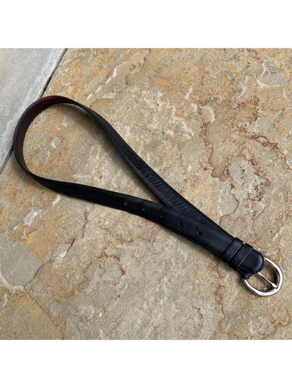 Vintage Y2K Coach Black Leather Belt